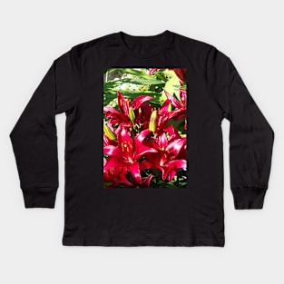 Asiatic Lilies Kids Long Sleeve T-Shirt